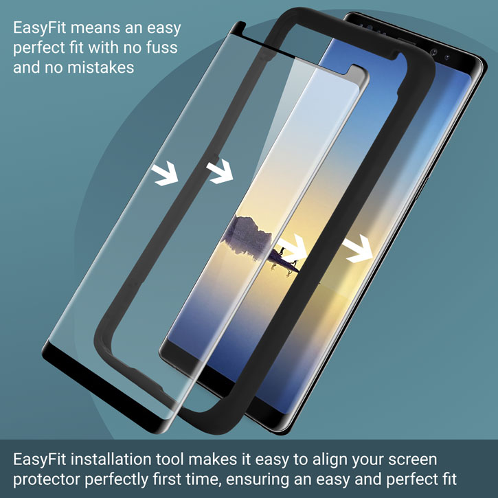Olixar Galaxy Note 8 EasyFit Case Compatible Glass Screen Protectors