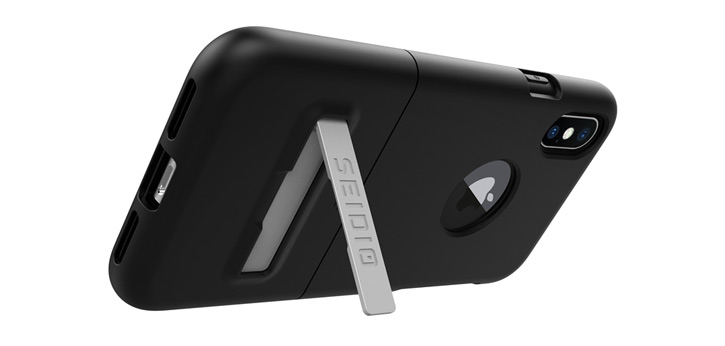 Seidio SURFACE iPhone X Case & Metal Kickstand - Black