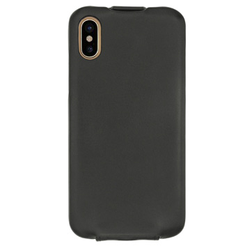 Noreve Tradition Flip Case Ledertasche für iPhone X in Schwarz