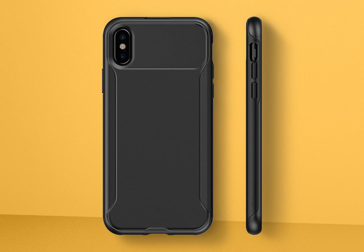 Caseology Nero Slim Series iPhone X Case & Glass Screen Protector