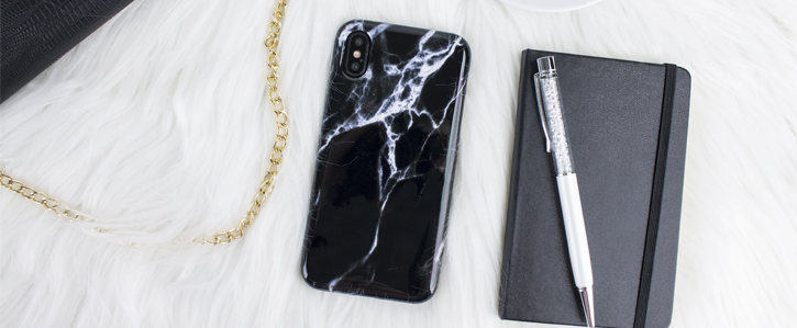 LoveCases Marble iPhone X Case - Black