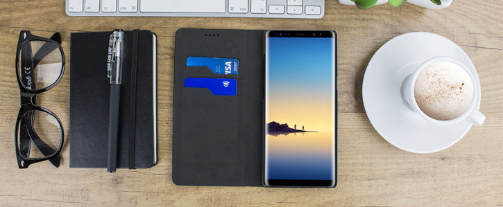 Housse Samsung Galaxy Note 8 Olixar Portefeuille avec support – Noire