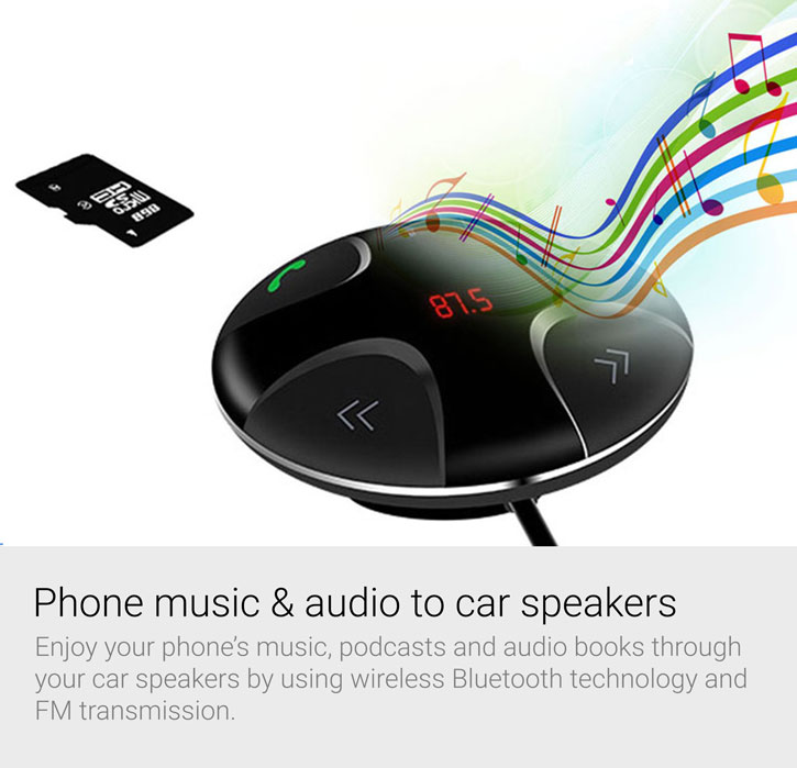 Forever FM Transmitter and Wireless Bluetooth with 2.1A Car Charger