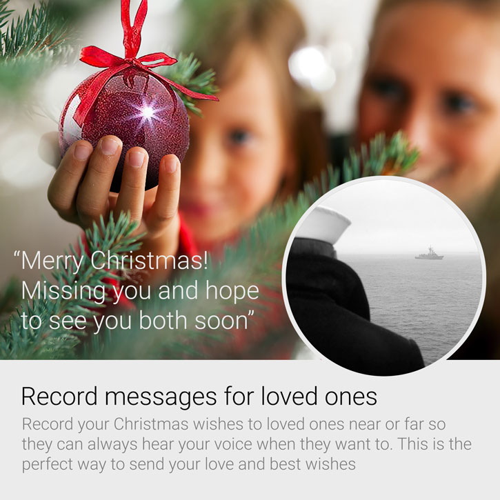 Gold Recordable Message Christmas LED Glitter Bauble