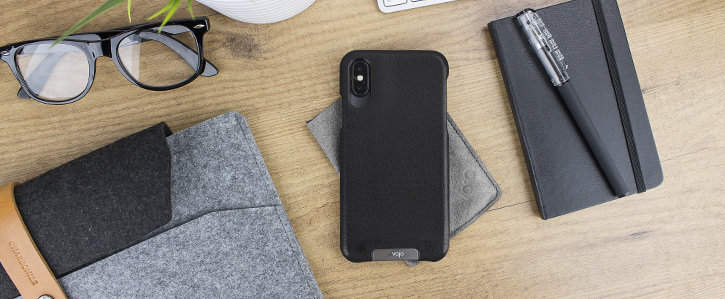 Vaja Grip iPhone X Premium Leather Case - Black
