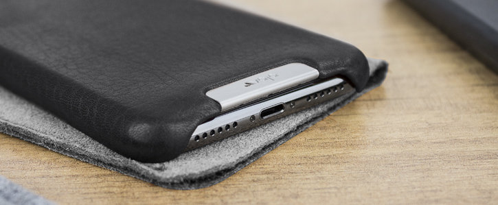 Vaja Grip iPhone X Premium Leather Case - Black