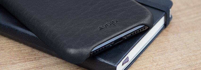 Vaja Grip Slim iPhone X Premium Leather Case - Black