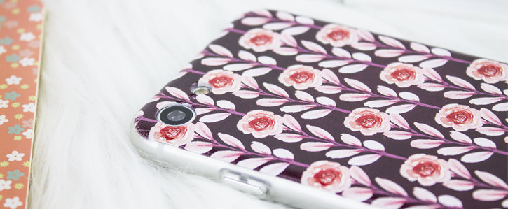 LoveCases Floral Art iPhone 8 / 7 Case - Maroon