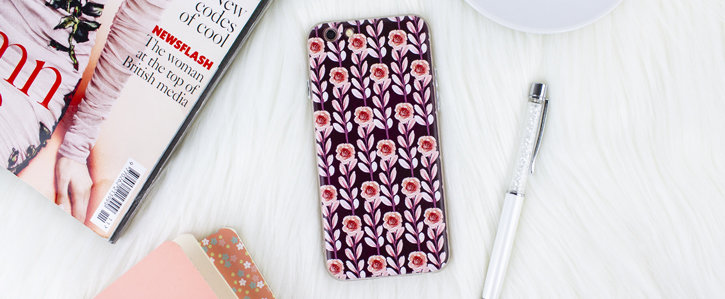 LoveCases Floral Art iPhone 6S / 6 Case - Maroon