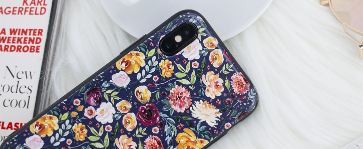 LoveCases Floral Art iPhone X Case - Black