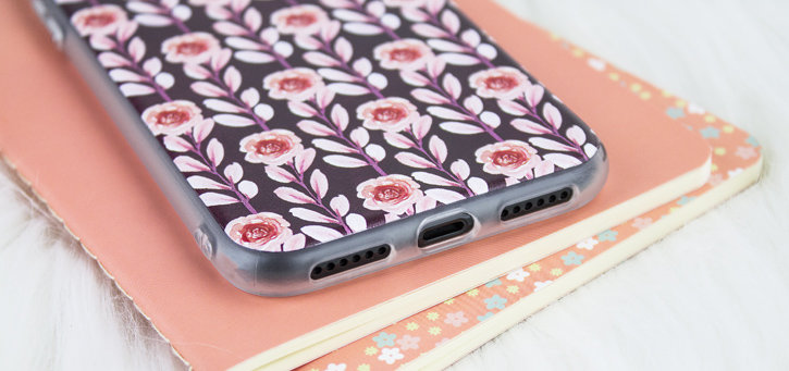 LoveCases Floral Art iPhone X Case - Maroon