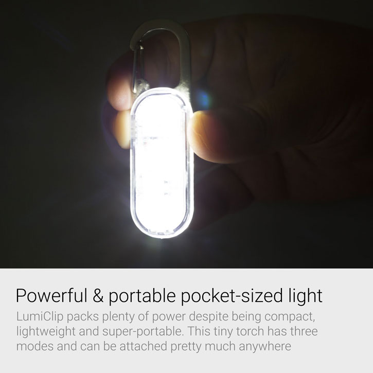 Echo Three LumiClip Pocket Torch Light w/ Carabiner Attachment