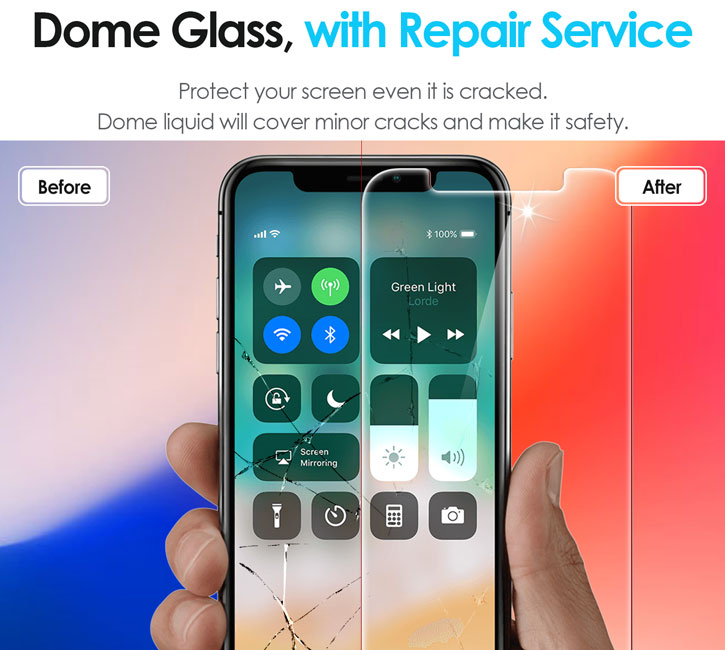 Whitestone Dome Glass iPhone X Full Cover Skärmskydd