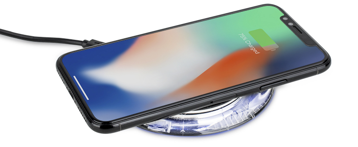 Aiino iPhone X / 8 Plus / 8 Qi Wireless Charging Pad - Black / Clear