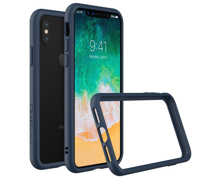 RhinoShield CrashGuard iPhone X Bumper Case - Blue