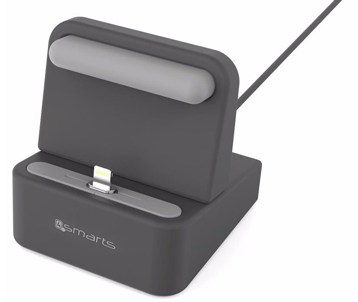 4smarts WireDock Universal Charge Station & Smartphone Dock - Grey