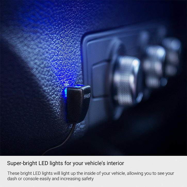 Typ S QuadMicro Mini Armaturenbrett in-Auto Konsole LED Lichter – 4er 