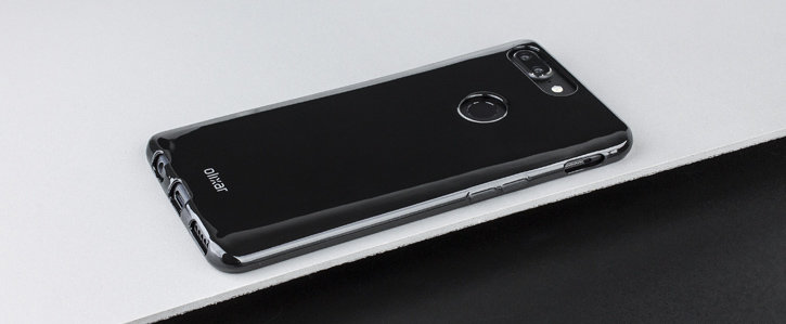 Coque OnePlus 5T Olixar FlexiShield - Noire vue sur ports