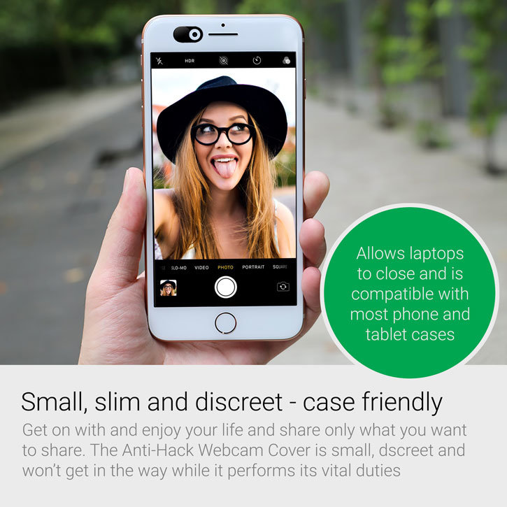 Olixar Anti-Hack Webcam Cover for Smartphones Laptops and Tablets