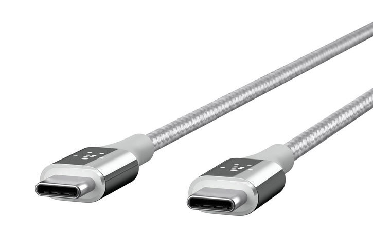 Belkin DuraTek USB-C to USB-C Kevlar Reinforced 1.2m Cable - Silver