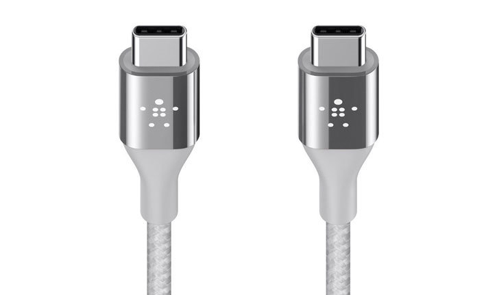 Câble USB-C vers USB-C Belkin DuraTek en Kelvar renforcé 1,2M – Argent