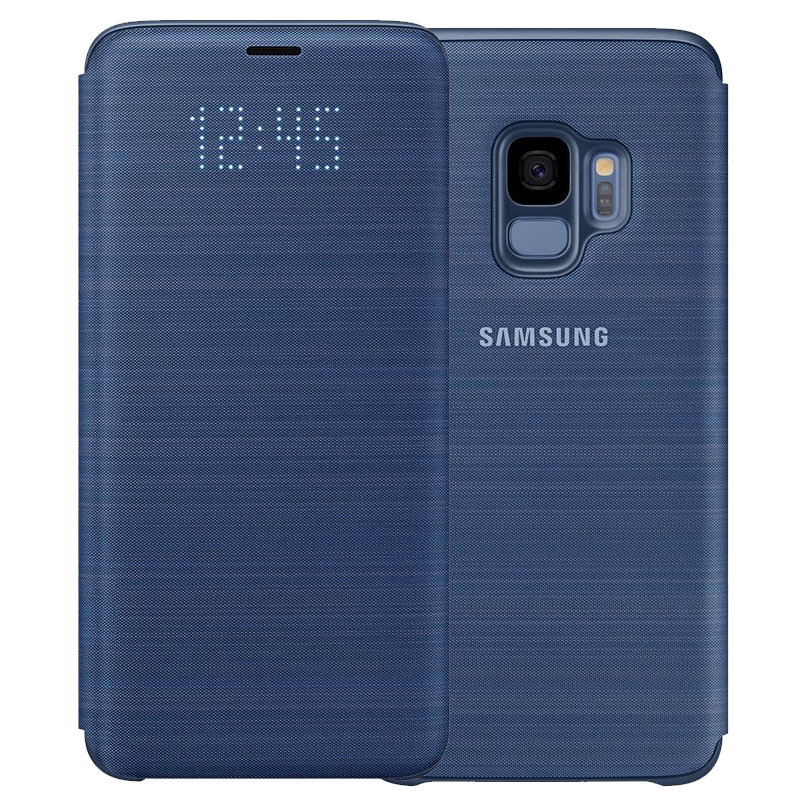 Official Samsung Galaxy S9 LED Flip Wallet Cover - Blue