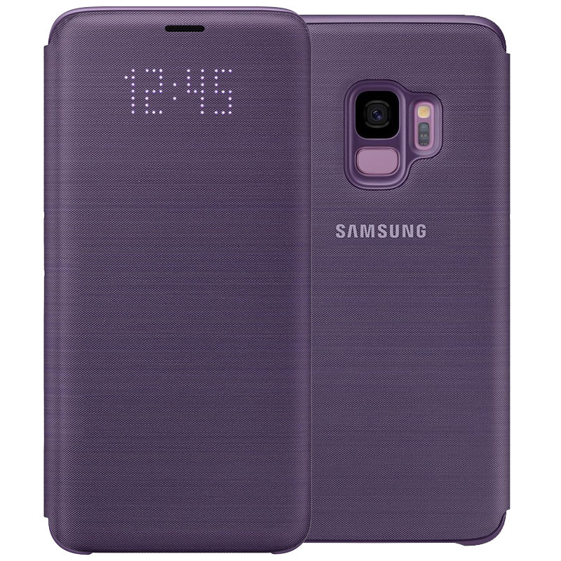 Official Samsung Galaxy S9 LED Flip Wallet Cover - Purple