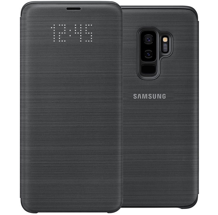 Official Samsung Galaxy S9 Plus LED Flip Wallet Cover - Black