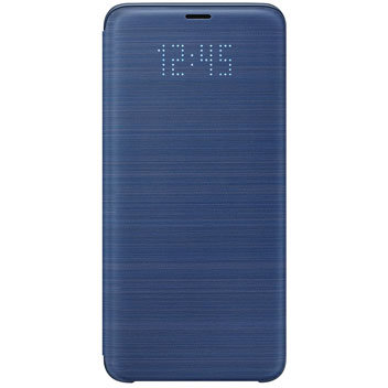 Official Samsung Galaxy S9 Plus LED Wallet Cover Blue