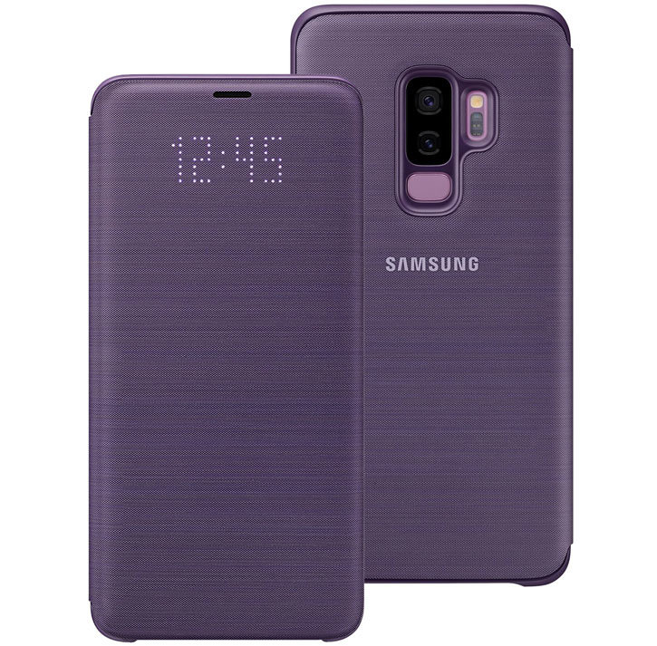 Official Samsung Galaxy S9 Plus LED Flip Wallet Cover Case - Purple