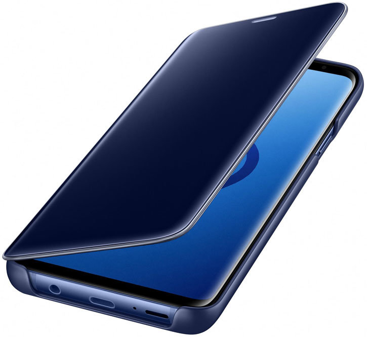 Oficialus „Samsung Galaxy S9 Plus Clear View“ stovo dėklas – mėlynas