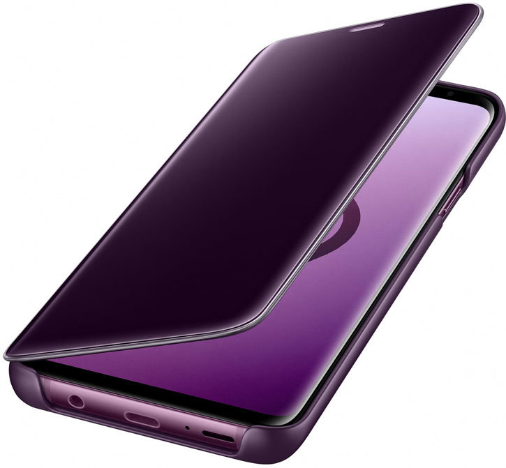 Official Samsung Galaxy S9 Plus Clear View Stand Cover Case - Purple
