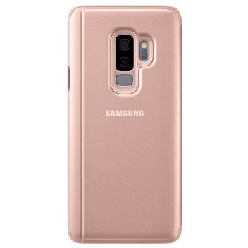 Official Samsung Galaxy S9 Plus Clear View Stand Cover Case - Gold