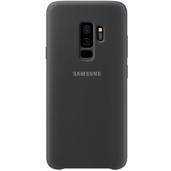 Coque Officielle Samsung Galaxy S9 Plus Silicone Cover – Noire vue sur appareil photo