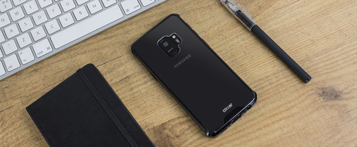 Coque Samsung Galaxy S9 Olixar ExoShield Snap-on – Noire et Transp.