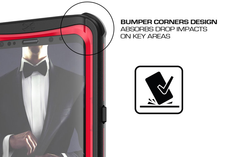 Ghostek Nautical Series Samsung Galaxy S9 Waterproof Case - Black /Red