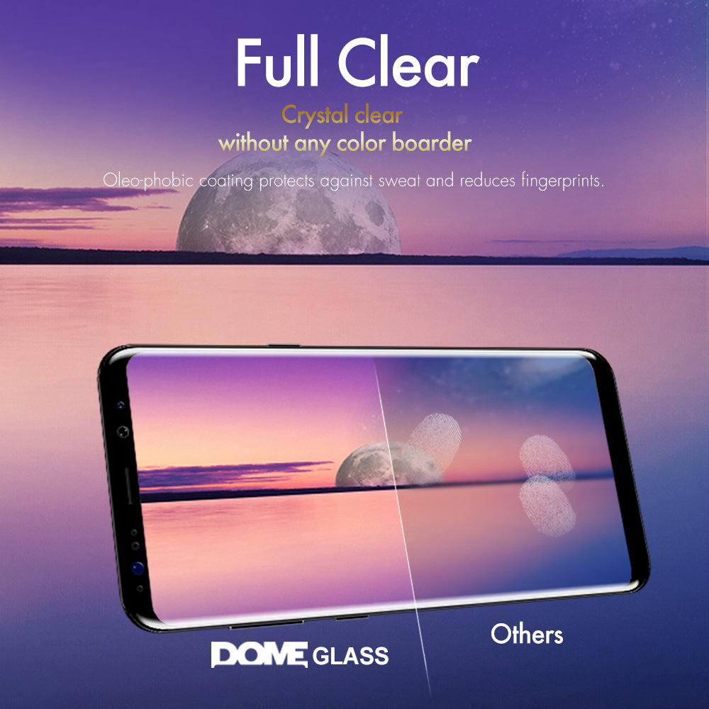 Whitestone Dome Glass Galaxy S9 Plus Full Cover Screen Protector 