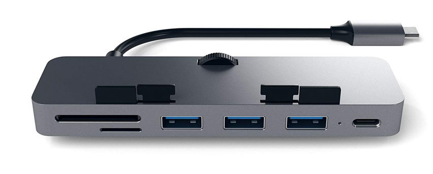 Satechi USB-C iMac 2017 Clamp Hub Pro Multi-Port Adapter - Grey