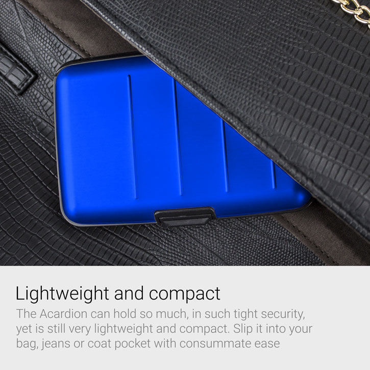 Acardion -Alumiini RFID-esto panssaroitu lompakkokotelo – sininen