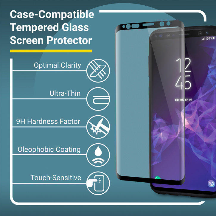 Olixar Sentinel Samsung Galaxy S9 Case and Glass Screen Protector