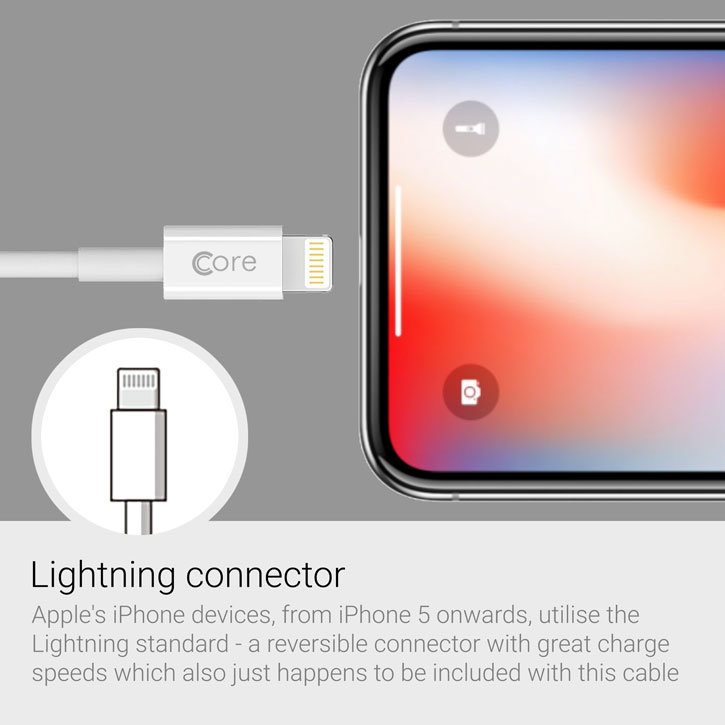 Core 3-In-1 Lightning / Micro USB / USB-C Charge and Sync 1m Cable