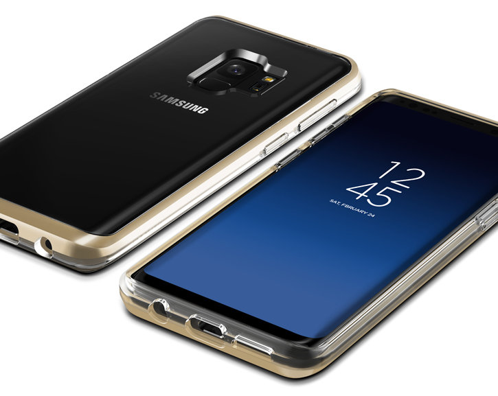 VRS Design Crystal Bumper Samsung Galaxy S9 Case - Gold
