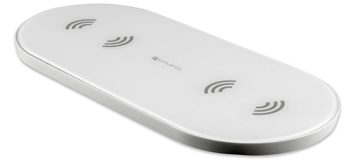 Support de chargement sans fil double 4Smarts VoltBeam Dual – Blanc