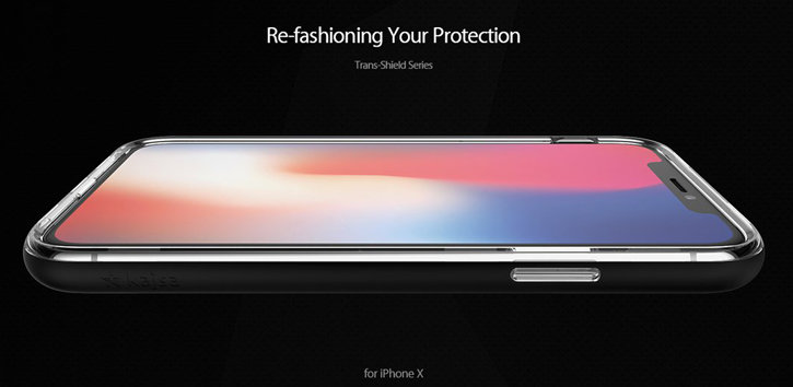 Coque iPhone X Kajsa Trans-Shield Collection – Transparente / Noire