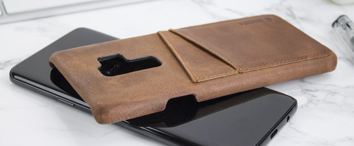 Krusell Sunne 2 Card Samsung Galaxy S9 Plus Leather Case - Cognac