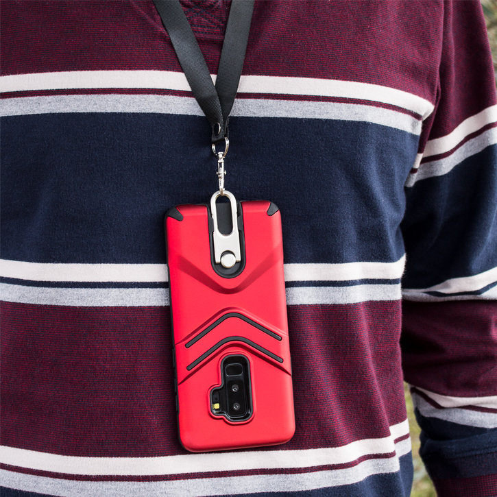 Coque Samsung Galaxy S9 Plus Olixar LanYard – Rouge