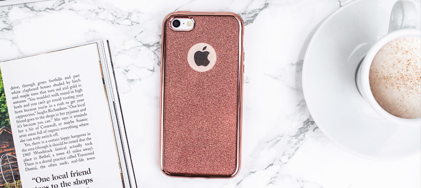 Rose Gold iPhone 5 Case - Glitter