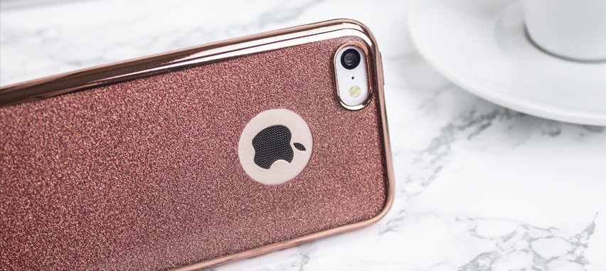Rose Gold iPhone 5 Case - Glitter