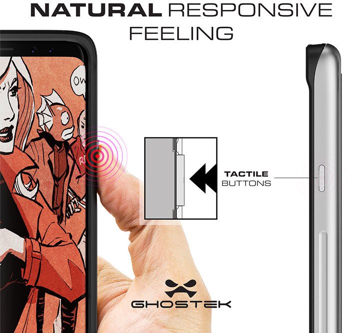 Ghostek Atomic Slim Samsung Galaxy S9 Plus Harthülle - Schwarz