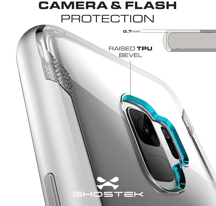Ghostek Cloak 3 Samsung Galaxy S9 Tough Case - Clear / Silver